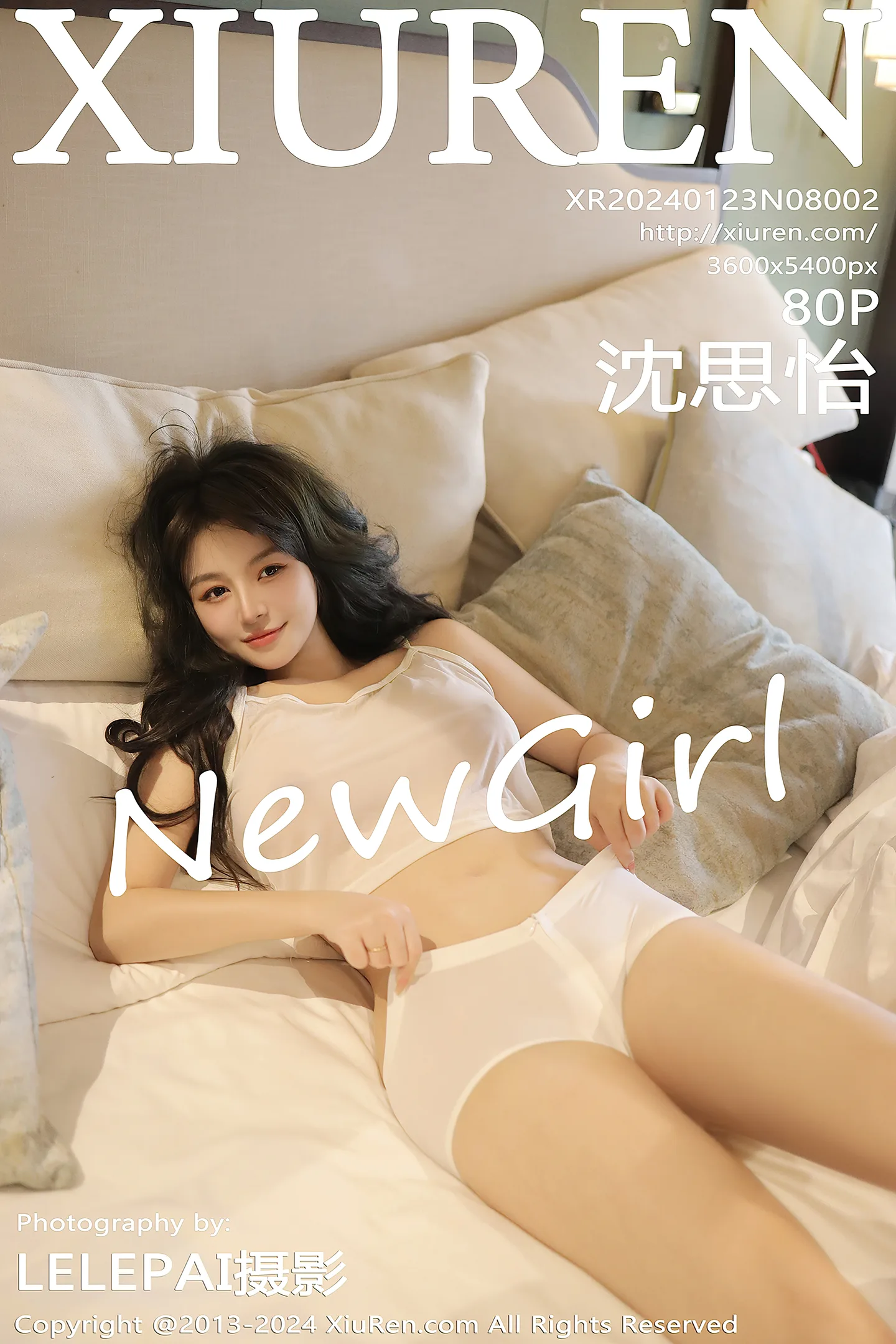 [XiuRen秀人网]VOL.8002 新人模特沈思怡私房床上性感白色轻透睡衣秀完美身材诱惑写真80P-秀人网官方网站